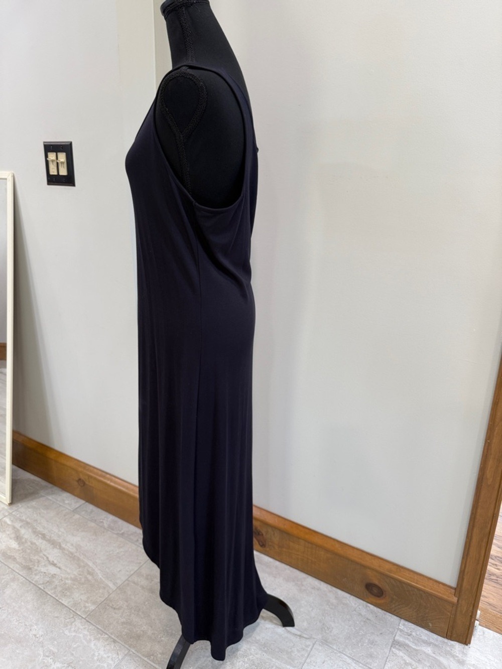 Michael Kors Black Maxi hi lo coverup dress size L - Picture 2 of 6